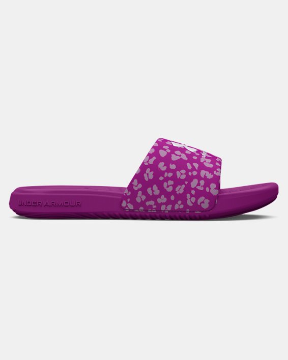 Women's UA Ansa Graphic Slides in Purple image number 0